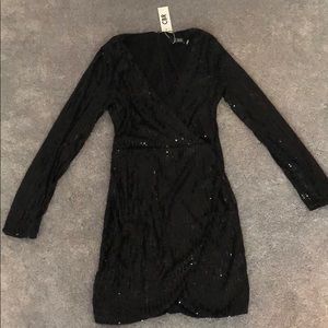 Black sequin dress